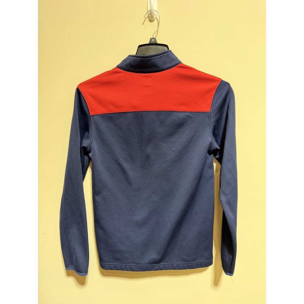Atlanta Braves Baseball long sleeve men's Small 1/4 Zip Navy Red Pullover - Picture 2 of 4